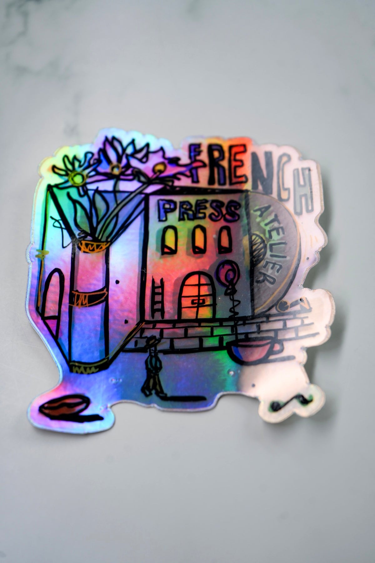 Sticker Edificio · Arte de Adrielo